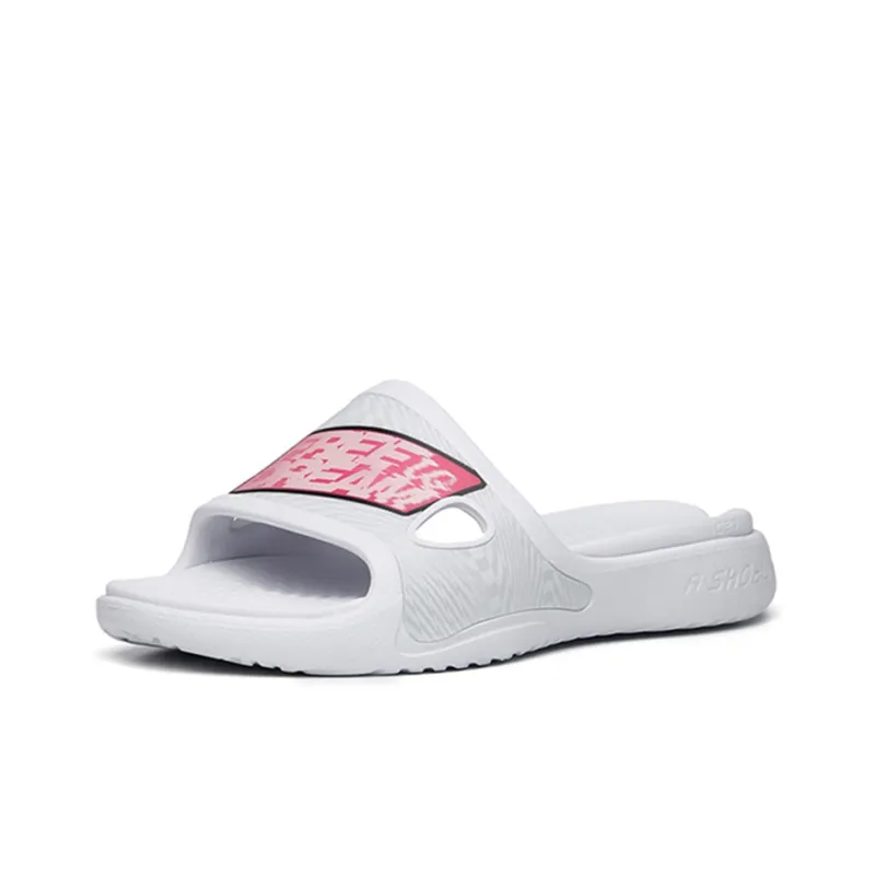 Anta Basketball Collection Rubber Sole Slide Slippers Men's White Red Yellow-2