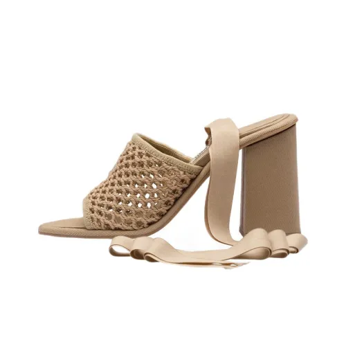 MIU MIU Slide Slippers Women's Gray