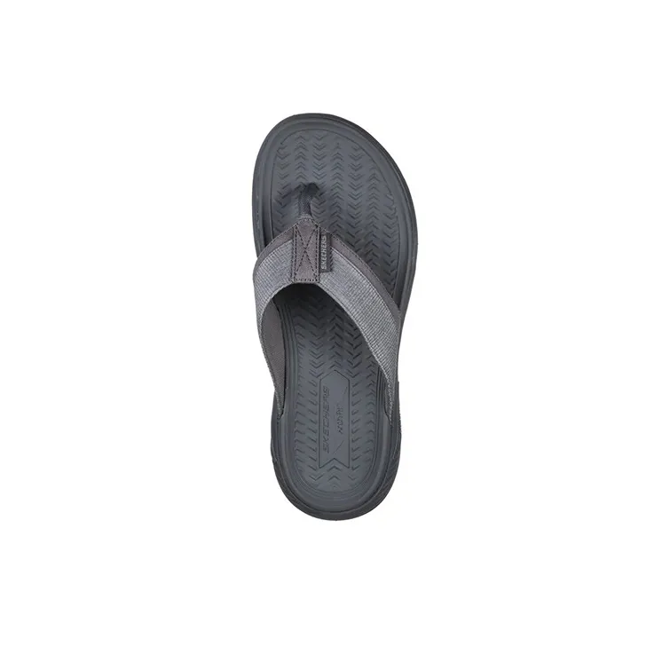 Skechers Arch Fit Motley Rubber Sole Quiet Slide Slippers Men's Gray-2