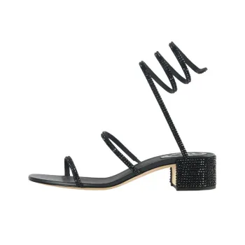 René Caovilla Snake Embellished Sandals