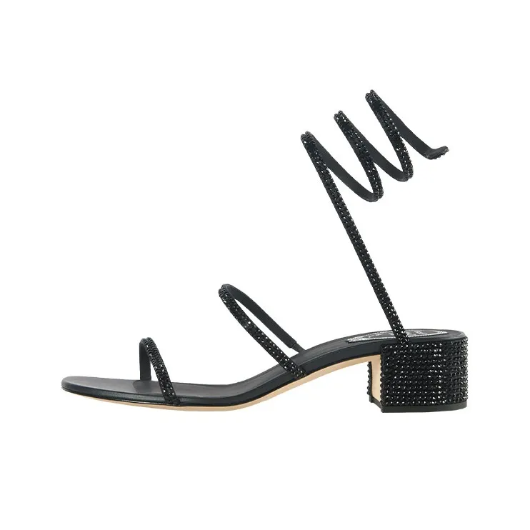 René Caovilla Snake Embellished Sandals-0