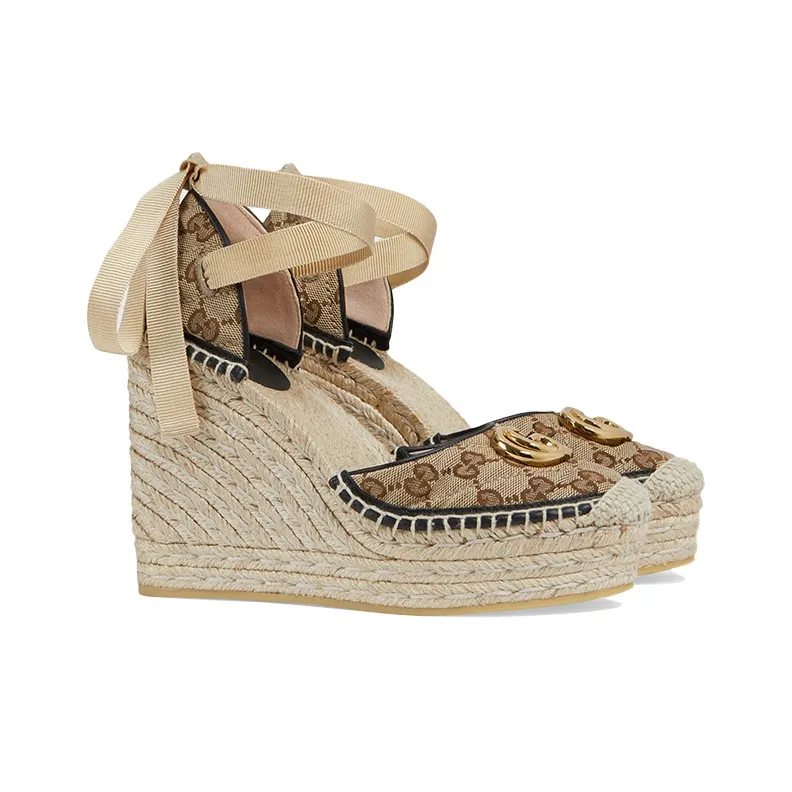GUCCI GG Logo 120mm Espadrilles-1