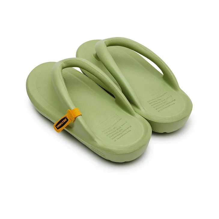 TAW&TOE Abrasion Resistant Flip Flops Unisex Matcha Green-2