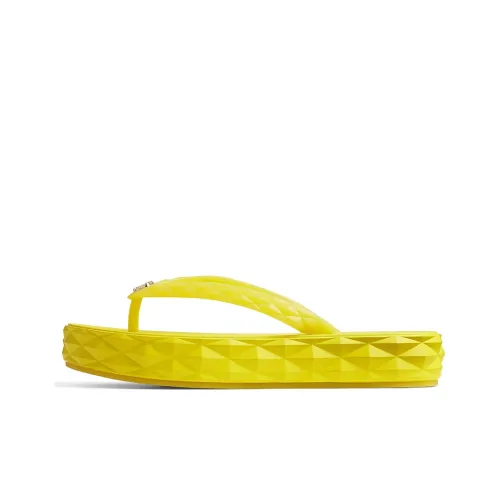 Jimmy Chunky Diamond Flip Flop X Soft Yellow Women's