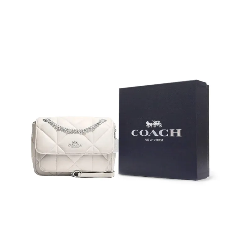 COACH Klare Sheepskin With Cow Leather Cloud Bag Shoulder Bag Crossbody Bag Medium Size Women's White-8