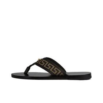 VERSACE Flip Flops Men's Black Yellow