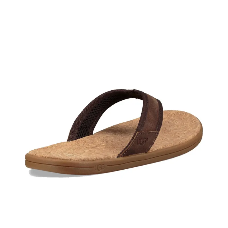 UGG Seaside Flip Minimalistic Cozy Flat Heel Sandals Brown-4