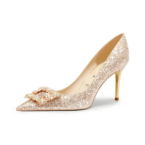 PJJUU High Heels Women's Gold