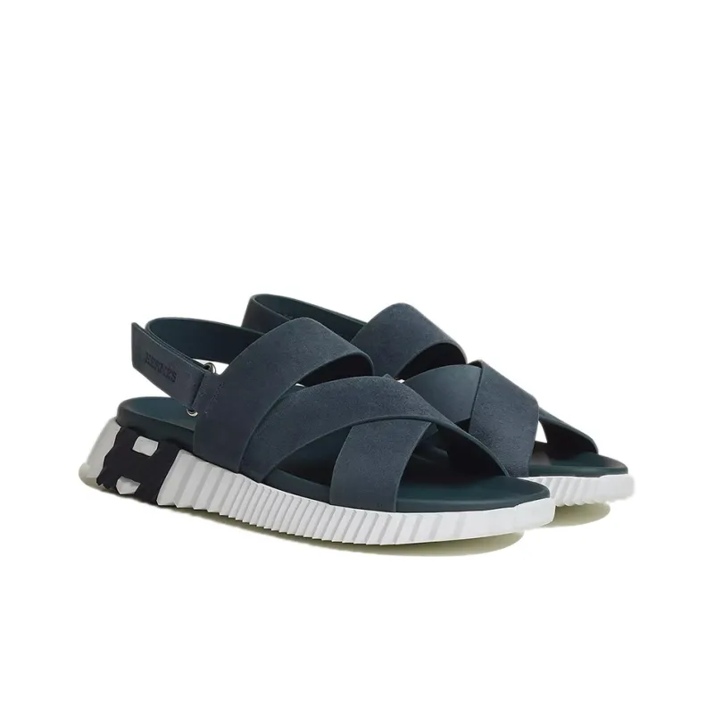 HERMES Electric Strap Sandals Men's Sky Blue-2