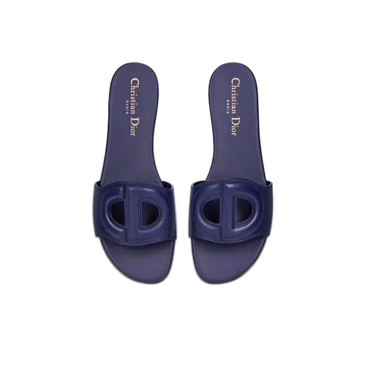 DIOR D-Club Slide Slippers Women's Blue-3