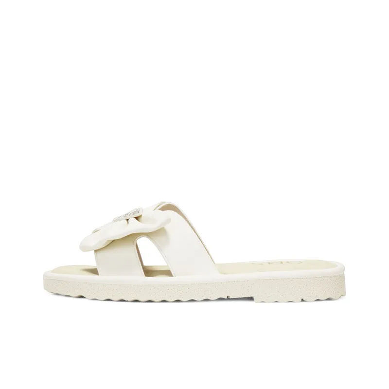 OMS Slide Slippers Women's Beige/Beige Yellow-6
