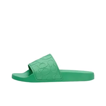 COACH Rubber Sole Quick Dry Slide Slippers Men's Green