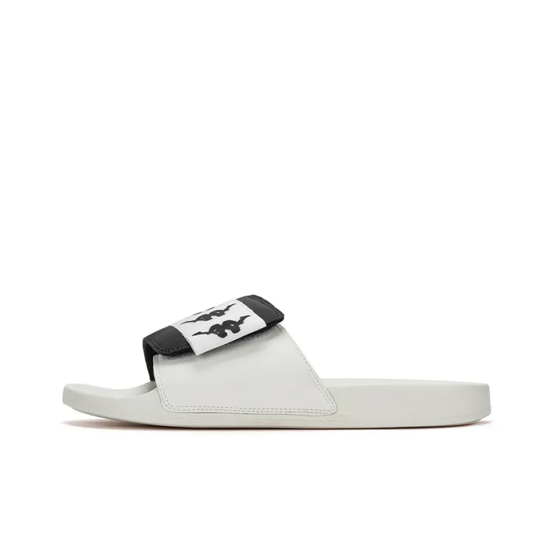 Kappa Slide Slippers Unisex Black White-0