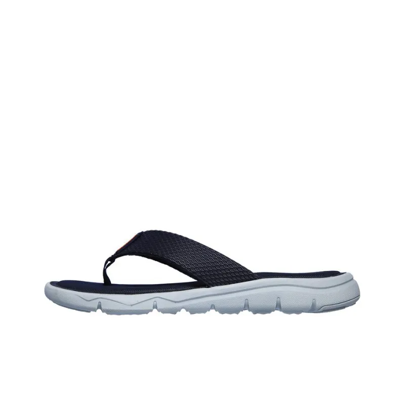 Skechers Relaxed Fit Rubber Sole Quiet Slide Slippers Men's Blue-0