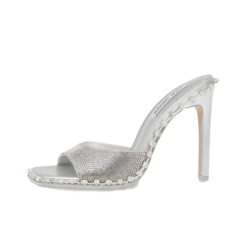 STEVE MADDEN Slide Slippers Women's Silver