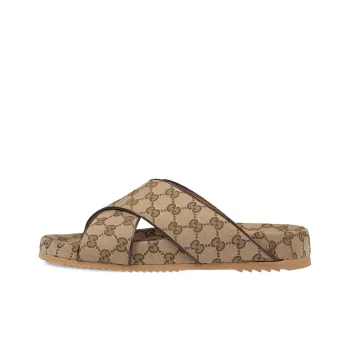GUCCI Gg Slide Sandal Beige