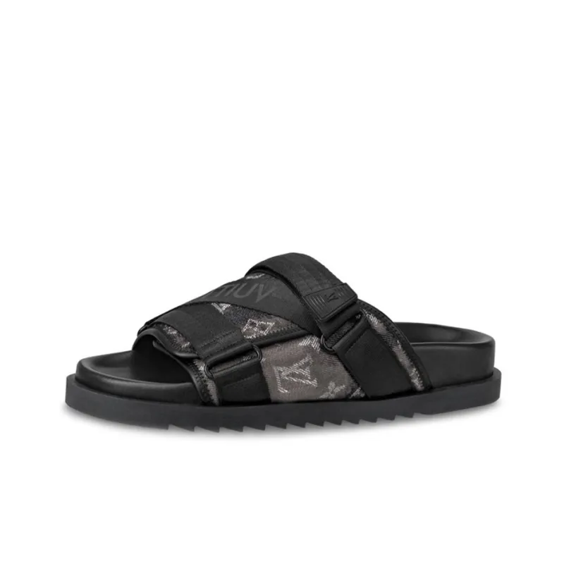 LOUIS VUITTON Honolulu Stylish Sandal Men's Black-0