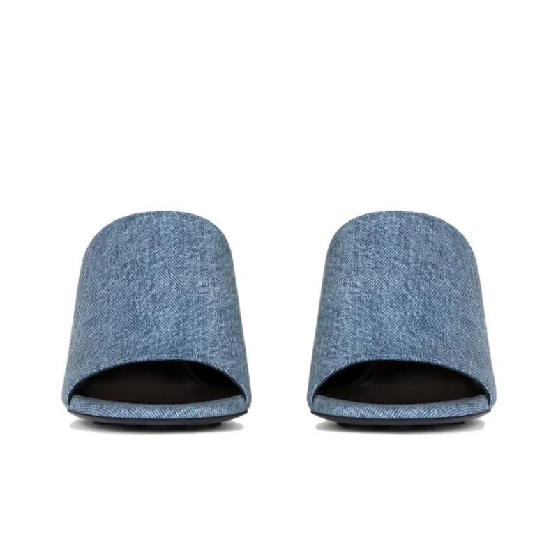 Givenchy G Cube 90mm Denim Mules-2
