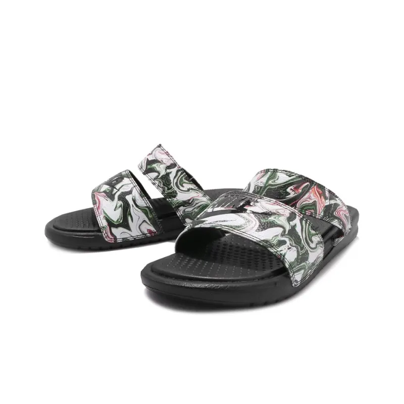 Nike Benassi Duo Ultra Slide 'Black Green Pink' Women's-4