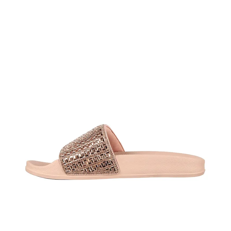 Skechers Slide Slippers Women's Gold/Pink-0