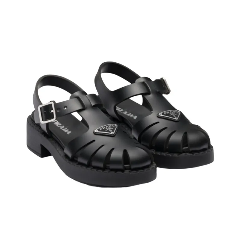 PRADA Roman Sandals Women's Black-2