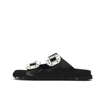 Roger Vivier Slidy Viv' Buckle Open Toe Mules Women's