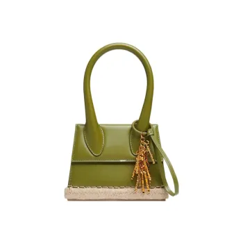 Jacquemus Le Chiquito Moyen Cow Leather Shoulder Bag Crossbody Bag Handbag Women's Green