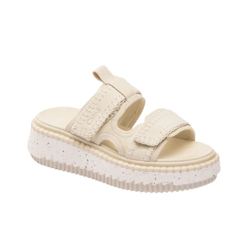 See By Chloe Slide Slippers Women's White-3