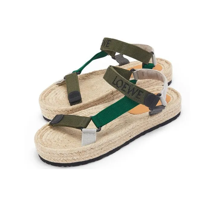 LOEWE Strap Sandals Men's Army Green-2