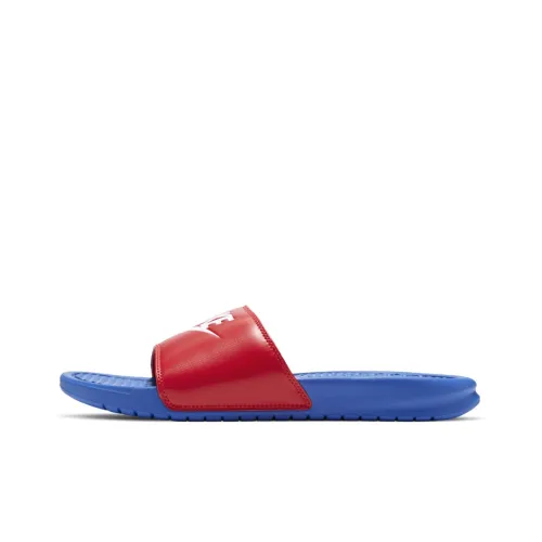 Nike Benassi JDI Slide Slippers Men White/Red Blue