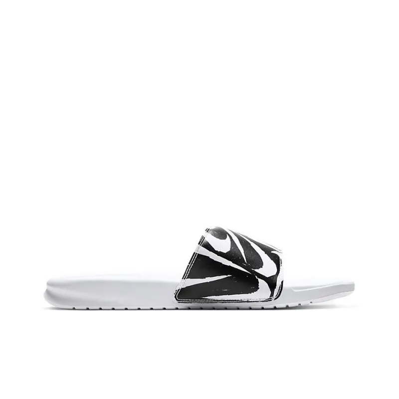 Nike Benassi Jdi Print Slide 'White Black Swoosh'-1