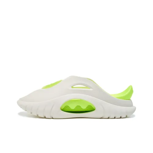 RIGORER Shark Slide Slippers Unisex Lime Green/White With Accents