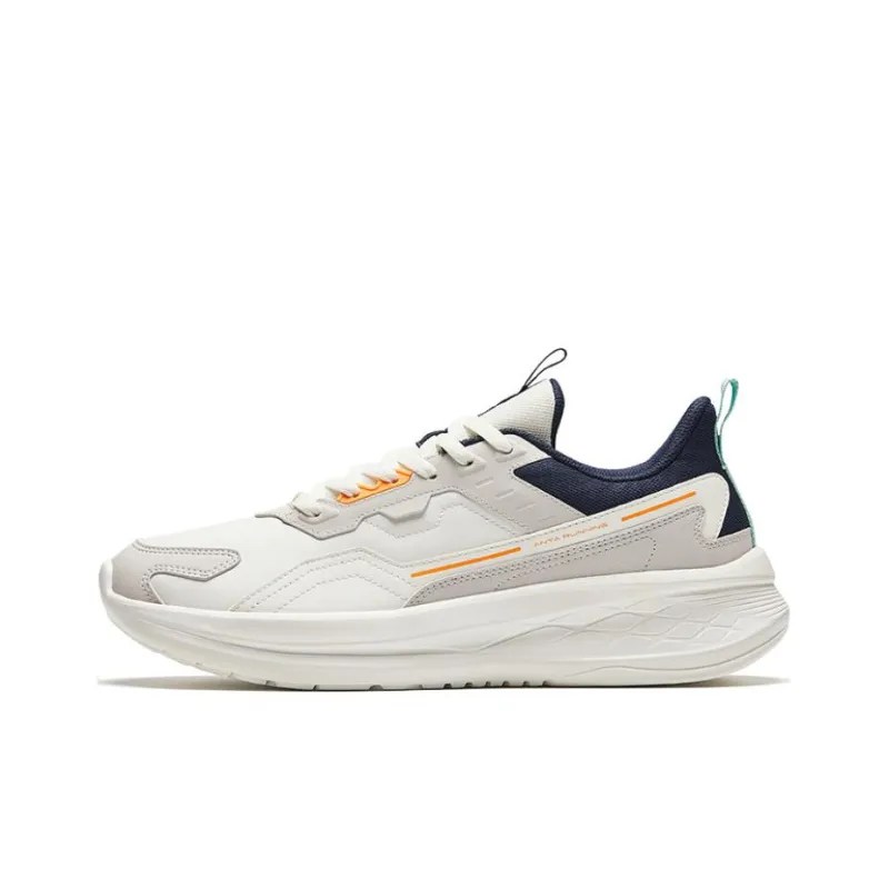 Anta Anti Slip Wear Resistant Low Top Running Shoes Men's White-0