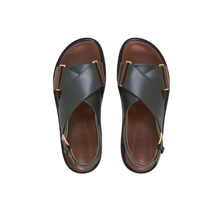 MARNI One Strap Sandals Women's Dark Blue-4