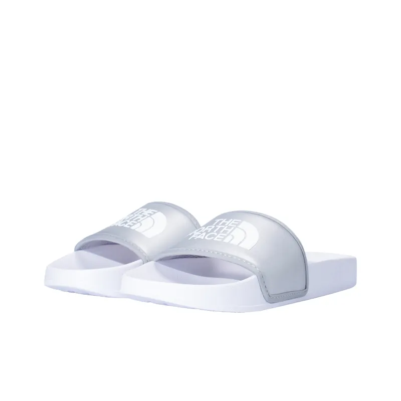 THE NORTH FACE Base Camp Slide 3 Foam Sole EVA Slip Resistant Abrasion Resistant Casual Slippers Women's Silver White-1