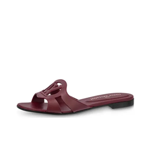 LOUIS VUITTON Isola Slide Slippers Women's Red