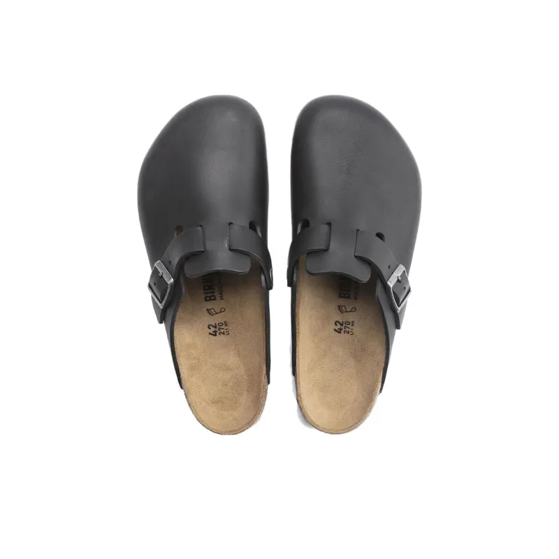 Birkenstock Boston Grip Leather Vintage Wood Black-3