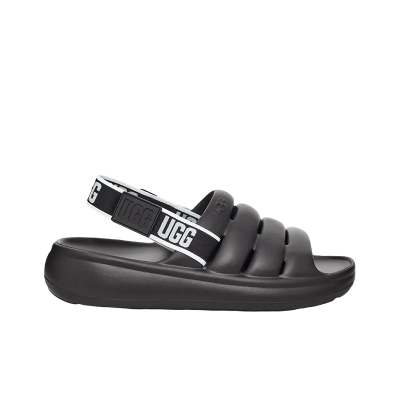 UGG Sport Yeah Slide Black White-1