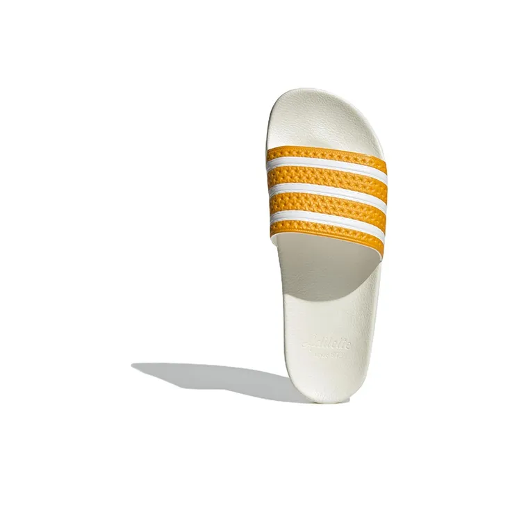 Adidas Originals Adilette Slides Team Colleg Gold Cloud White Off White-4