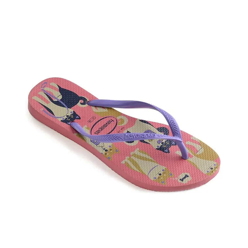Havaianas Slim Pets Flip Flops Unisex Coral Red-2