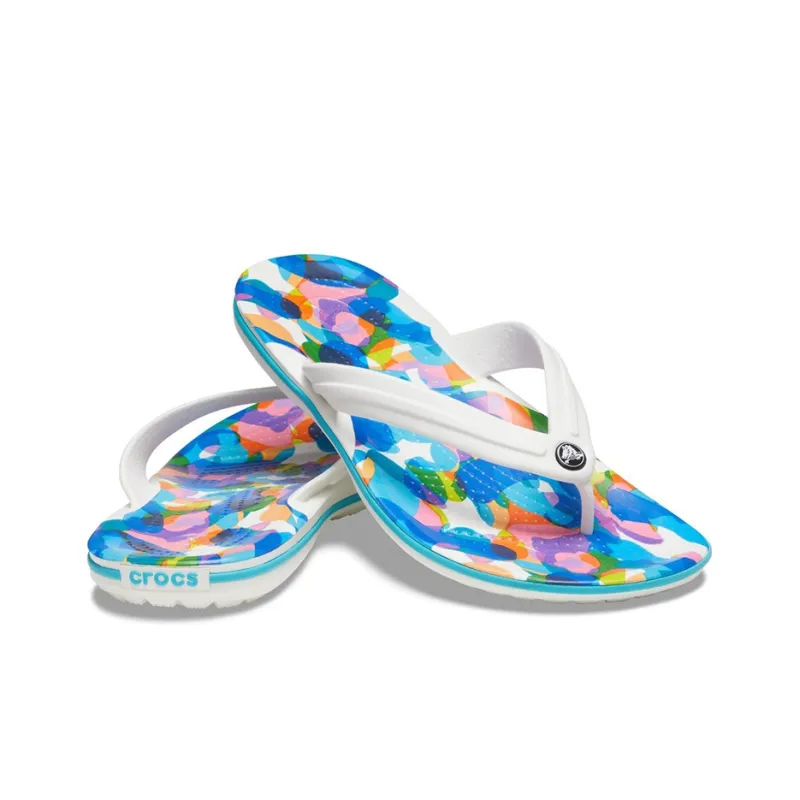Crocs Classic Bubble Block Slides 'White Multi'-3
