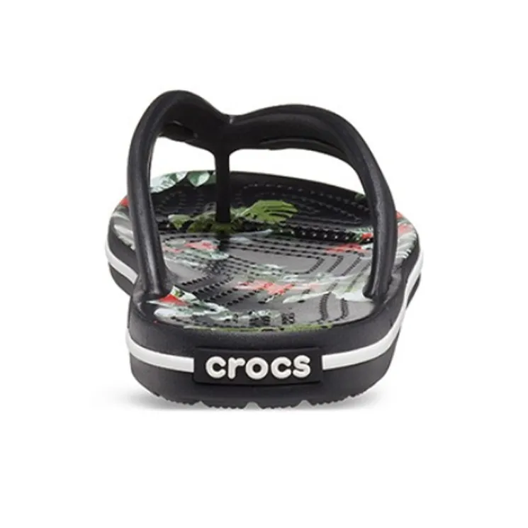 Crocs Crocband Flowers Flip Flops Black Women's-3