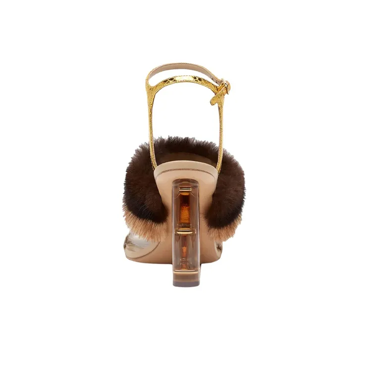 FENDI Fendi First Strap Sandals Women's White-4