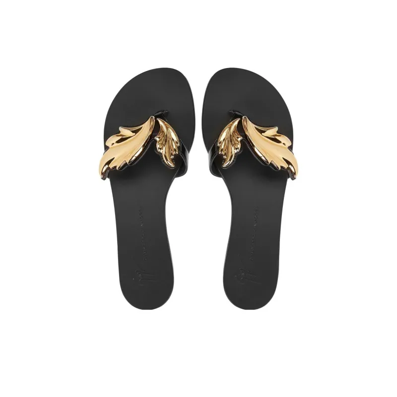 Giuseppe Zanotti Cruel Flat Leather Flip flops-4