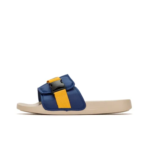 Kappa Slide Slippers Unisex Indigo/Amber Yellow