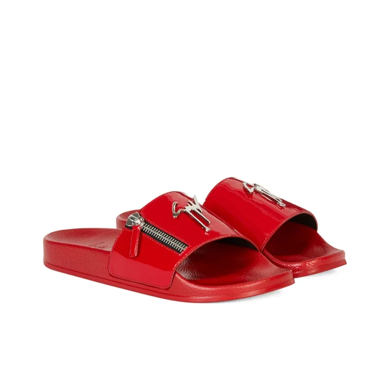 Giuseppe Zanotti/GZ Brett Slide Slippers Men's Red-2