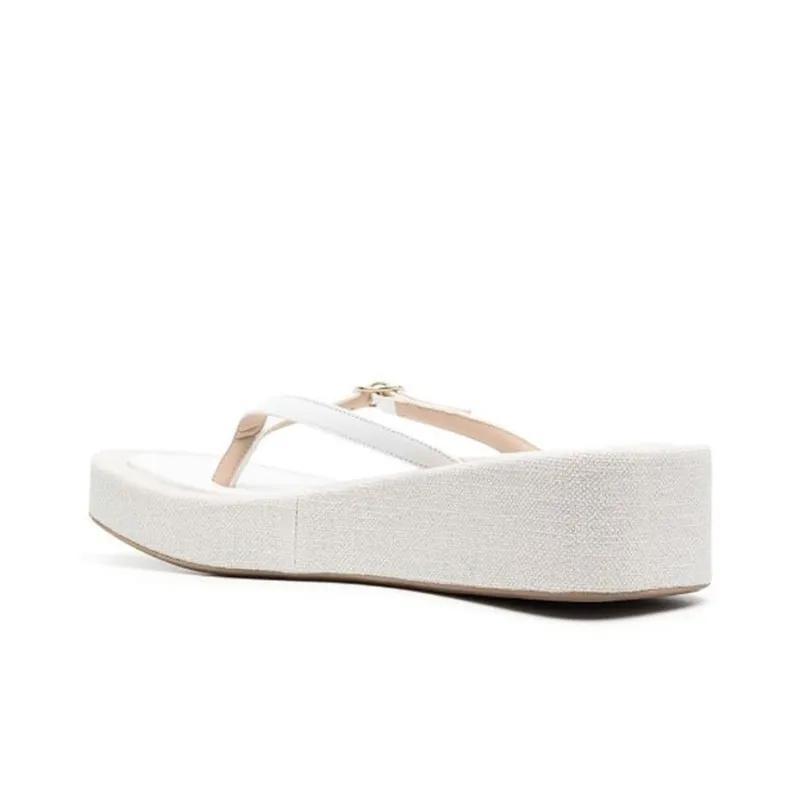 Jacquemus Rubber Sole Flip Flops Women's White-3