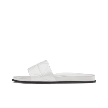 PRADA Quilted Logo Sandals 'White' Women's