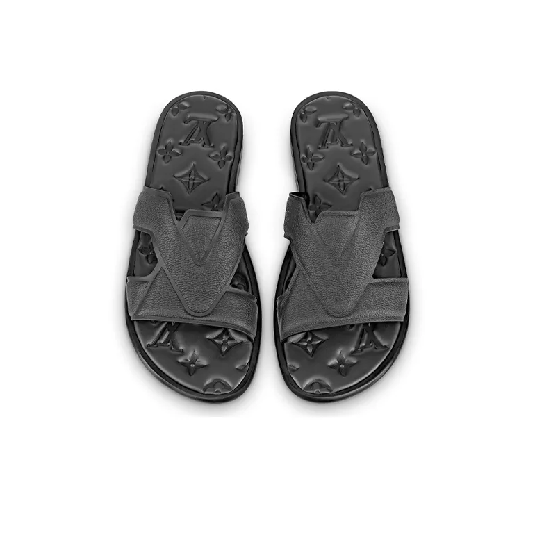 LOUIS VUITTON Oasis Odor Resistant Slide Slippers Men's Black-2