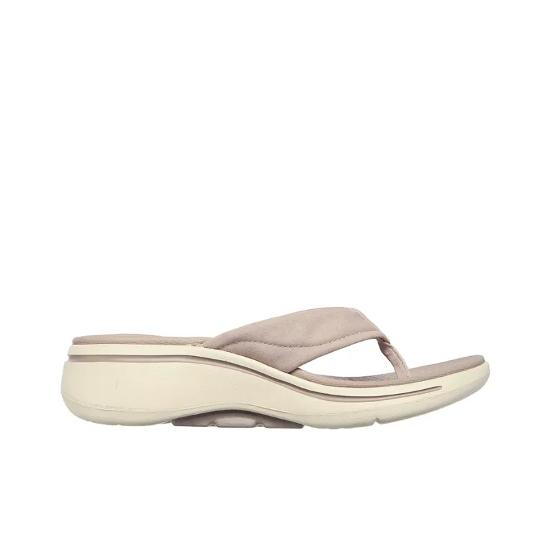 Skechers Go Walk Arch Fit Astound Slide Slippers Women's Light Brown-1